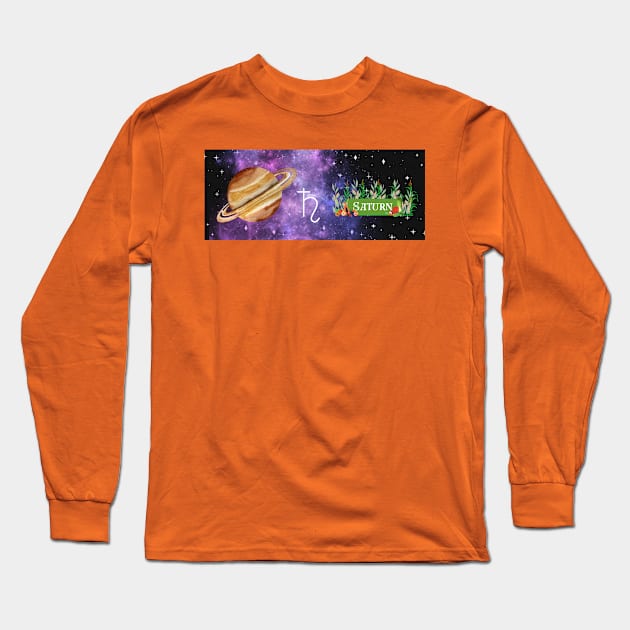 Saturn Long Sleeve T-Shirt by AlmostMaybeNever